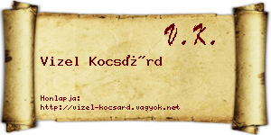 Vizel Kocsárd névjegykártya